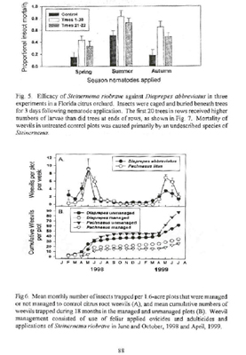 Efficacy of Steinernema