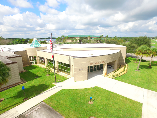 aerial view of the IRREC building