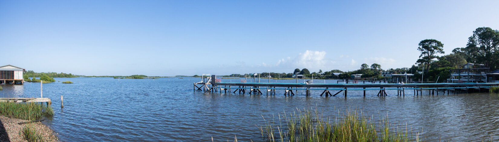 Docks and fisheries in Cedar Key, Florida